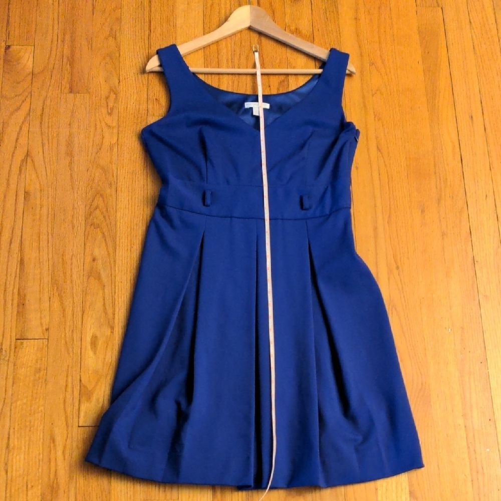 New York & Company Blue Ruched mini Dress - Picture 11 of 12